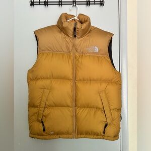 Men’s Puffy Down North Face Vest - Mustard yellow / golden